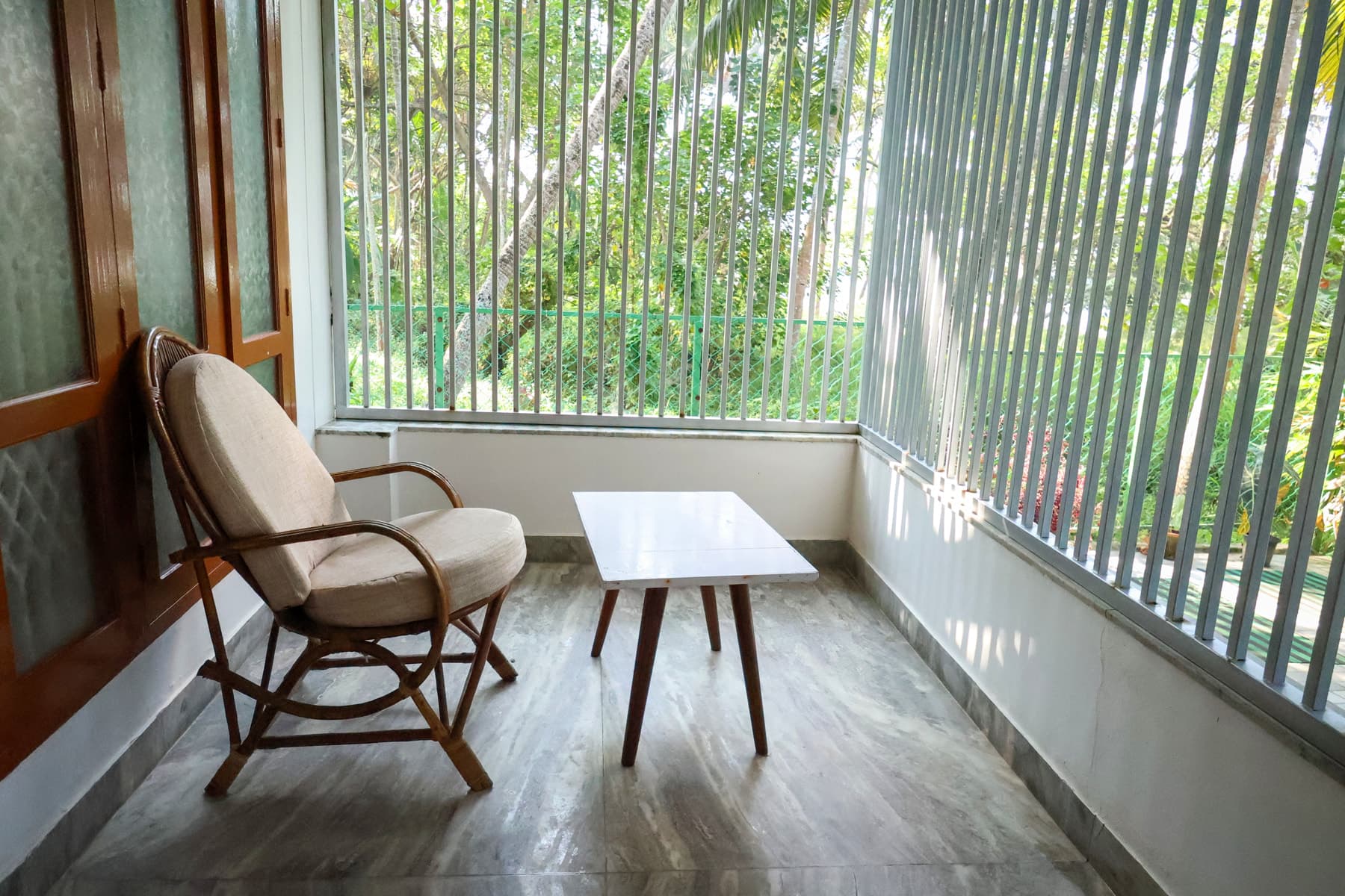 Veranda with chairs and table